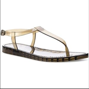 Sun + Stone Glossy Black Sandals